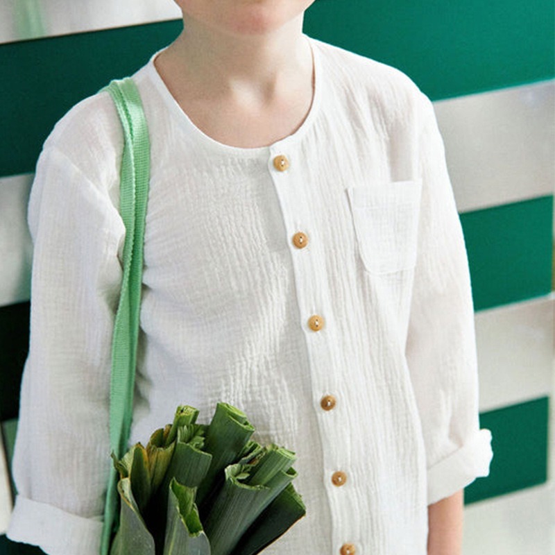 Baby Clothing Layers - 100% Cotton Double-Layer Crepe Boys Shirt