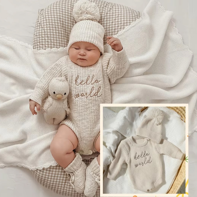 Baby Clothing Boy - Ylsteed Hello World Knitting Newborn Photography