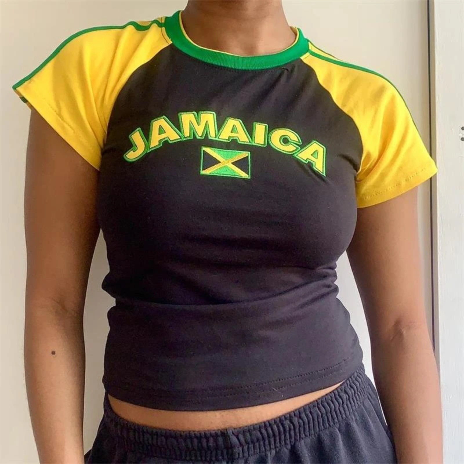 Women Aesthetic Jamaica Letter - Baby Clothing Cheap review and price