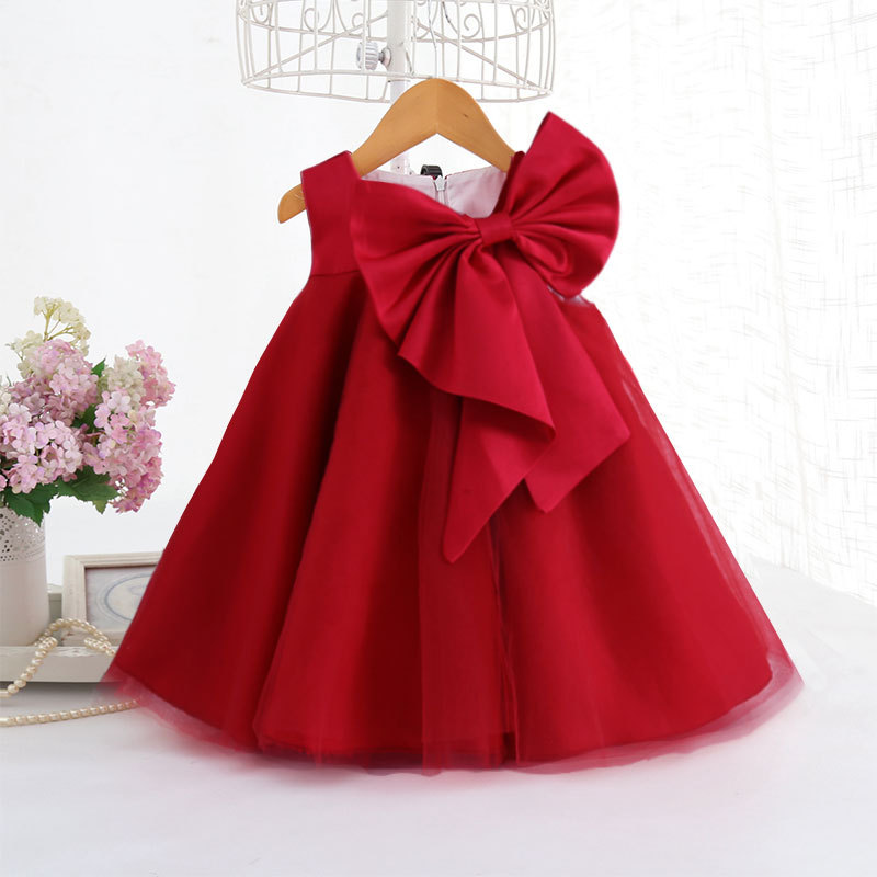 Summer Big Bow Baby Girl Dress - Baby Clothing For Girls review and price