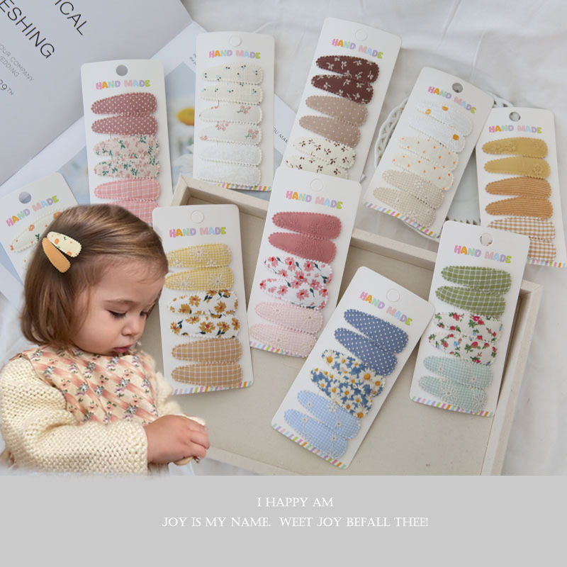 6pcs Fabric Hair Clips Flower  - Baby Clothing Material review and price
