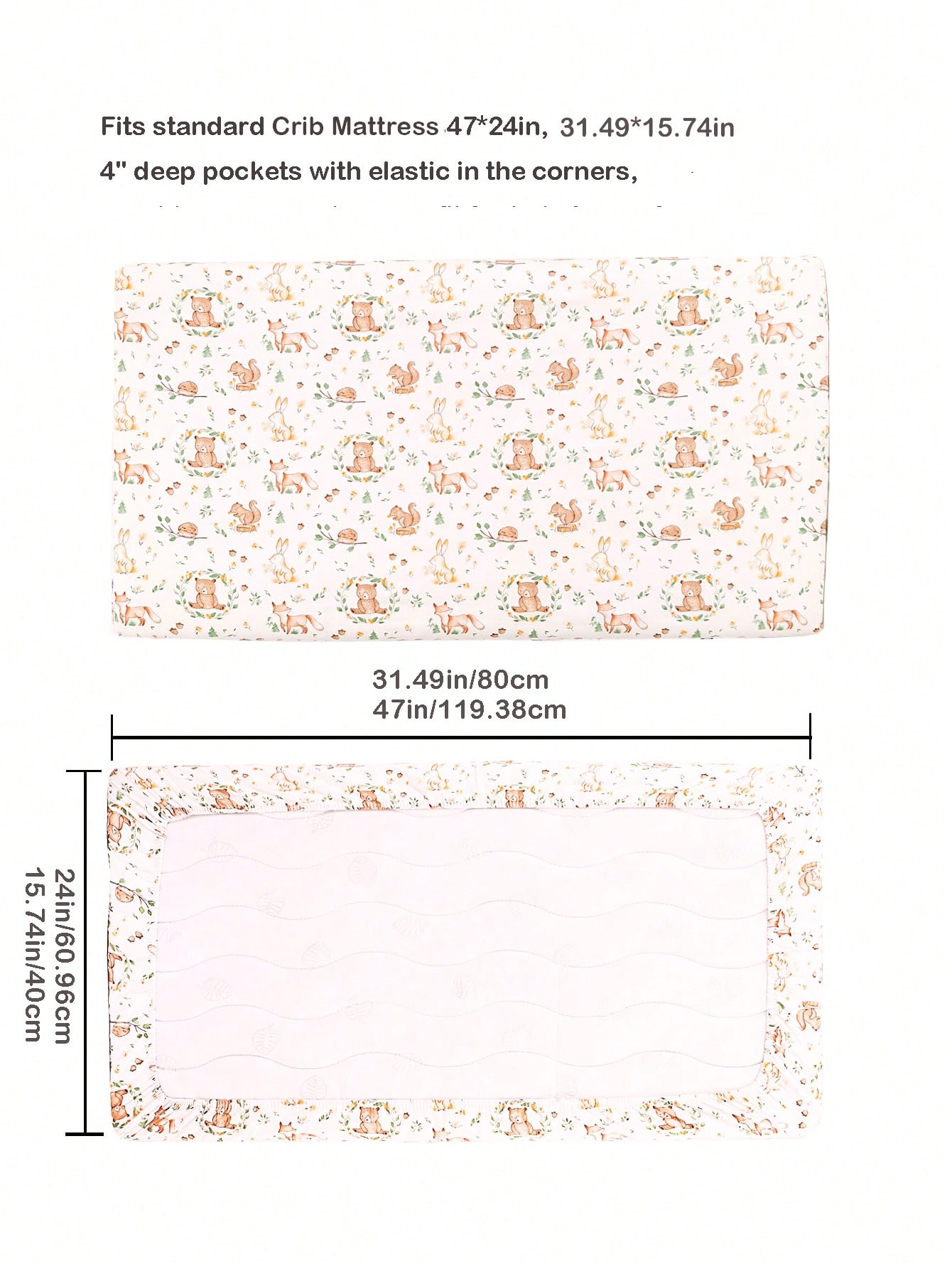 1pc Baby Crib Fitted Sheet wit - Baby Clothing Material review and price